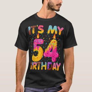 その私の54誕生日スイートドーナツ54歳のファン Tシャツ