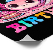 その私の7誕生日アクソロトルパーティー7歳アクソル ポスター (角)