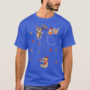 その秋ヤル紅葉秋スロッスポケット Tシャツ