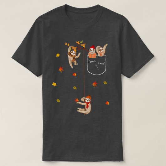 その秋ヤル紅葉秋スロッスポケット Tシャツ (デザイン正面)