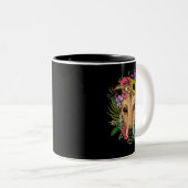 その秋ヤールキュートプードルオータムツリー紅葉 ツートーンマグカップ (正面右)