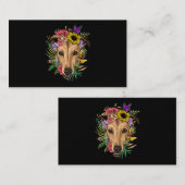 その秋ヤールキュートプードルオータムツリー紅葉 名刺 (正面/裏面)