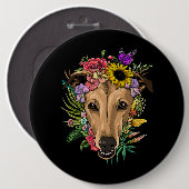 その秋ヤールキュートプードルオータムツリー紅葉 缶バッジ (正面&裏面)