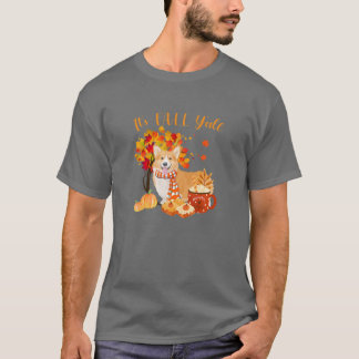その秋ヤールコルギドッグハロウィーン秋 Tシャツ