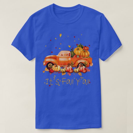 その秋ヤールパンプキントラック紅葉秋タ Tシャツ (デザイン正面)