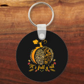 その秋ヤールパンプキンハロウィーンナーススクラブトップW キーホルダー (正面)