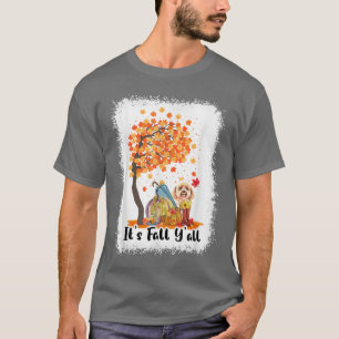 その秋ヤールプードルトイドカボチャ秋の漂白剤 Tシャツ