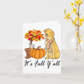 その秋Yallシャツ秋ティー用ラブラドールY カード (黄色い花)