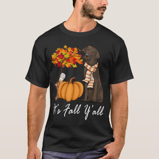 その秋Yall秋ティーズのための女性チョコレートラボ Tシャツ (正面)
