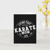 その空手の母ライフスクールスポーツかわいいおもしろい カード (黄色い花)