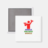 その筋肉に迫る |ジム最高ののプレゼント マグネット (正面/裏面)