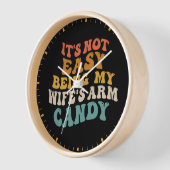 その簡単ではない私の妻アームキャンディレトログルーヴィ 壁時計 (傾斜)