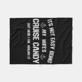 その簡単ではない私の妻クルーズキャンディおもしろいハス フリースブランケット (正面(横))