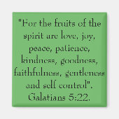 その精神の果実は愛、喜び、平和である。 マグネット (正面)