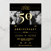 その結婚後50周年 箔招待状 (正面)