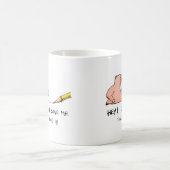 その線与えを見ない – 漫画 コーヒーマグカップ (中央)