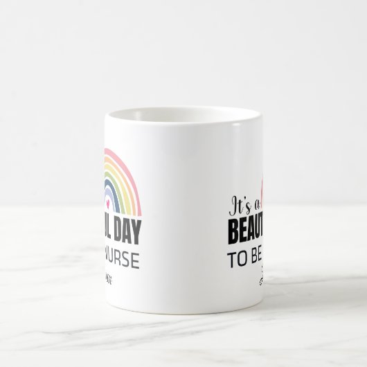 その美しい日Nuse虹の名前コーヒーマグ コーヒーマグカップ (中央)