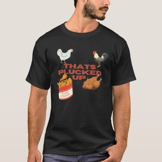 その羽根を抜かれたフライドチキン Tシャツ (正面)