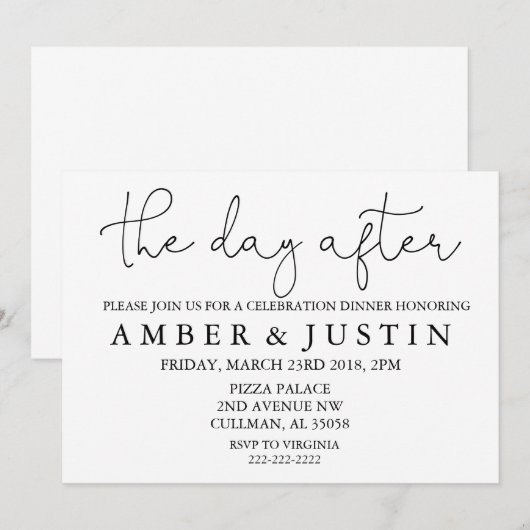 その翌日 |招待状 招待状 (正面/裏面)