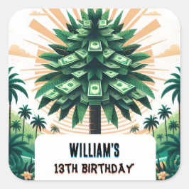 その自然クールキャッシュのみマネーツリー13誕生日 スクエアシール