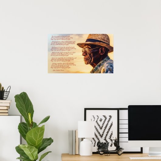 その良い夜に優しく入らないで ポスター (ホームオフィス)