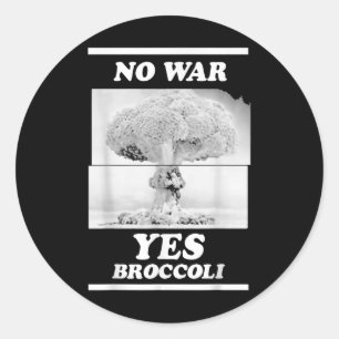 その行く懸命ノウォーYesブロッコリー ラウンドシール