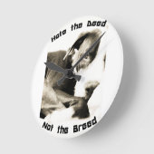 その行為を嫌うのは品種ピットブル ラウンド壁時計 (傾斜)