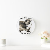 その行為を嫌うのは品種ピットブル ラウンド壁時計 (ホーム)