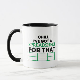 その表計算得シートのChill マグカップ
