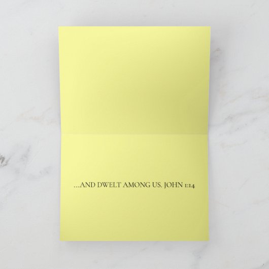 その言葉は肉のクリスマスに作られた カード (内部)