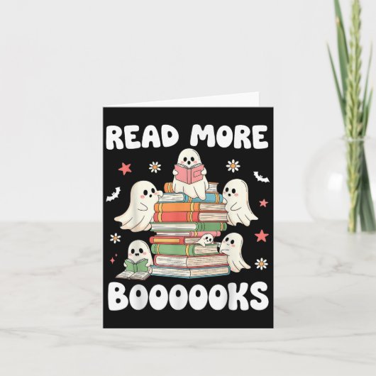 その読他の書籍幽霊読のブックハロウィーン カード (正面)