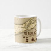 その豆の巻き枠のコーヒー・マグ コーヒーマグカップ (正面右)