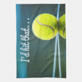 その贈り物を受けたテニスボおもしろいール キッチンタオル (縦)