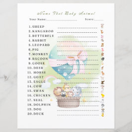 "その赤ちゃん動物ゲームの名前"セージ緑の動物のサフ