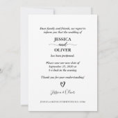 その転が発表を延期結婚して 招待状 (裏面)