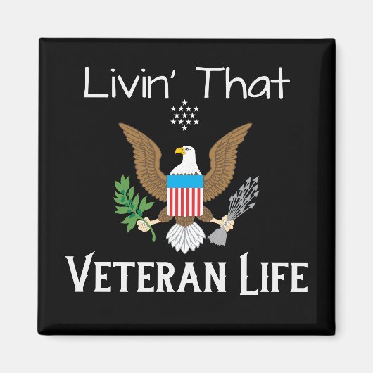 その退役軍人ライフマグネットを持つ マグネット (正面)