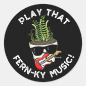 その遊ファーンキー音楽のおもしろい植物プンダークBG ラウンドシール (正面)