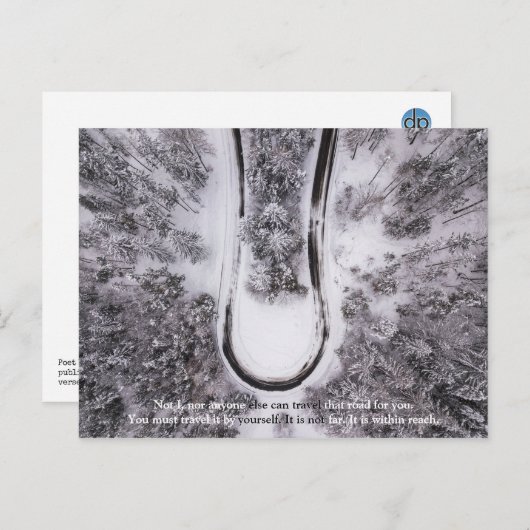 「その道を旅しよう」やる気を起こさせる引用文 ポストカード (正面/裏面)