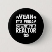 その金曜おもしろい不動産仲介業者実在不動産代理店贈り物 缶バッジ (正面)