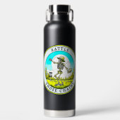 その鎖をガタガタと鳴らす |ディスクゴルフのスケルトン ウォーターボトル (正面)