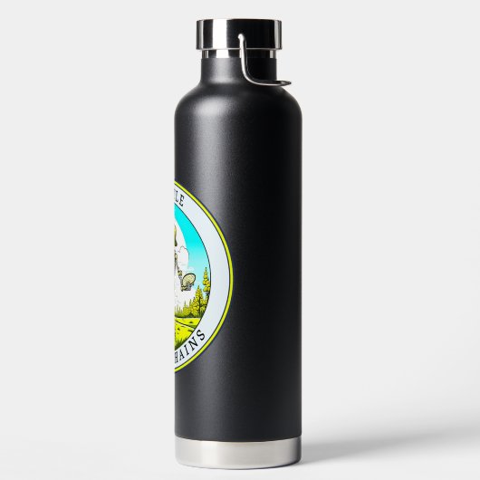 その鎖をガタガタと鳴らす |ディスクゴルフのスケルトン ウォーターボトル (左面)