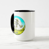 その鎖をガタガタと鳴らす |ディスクゴルフ マグカップ (正面左)