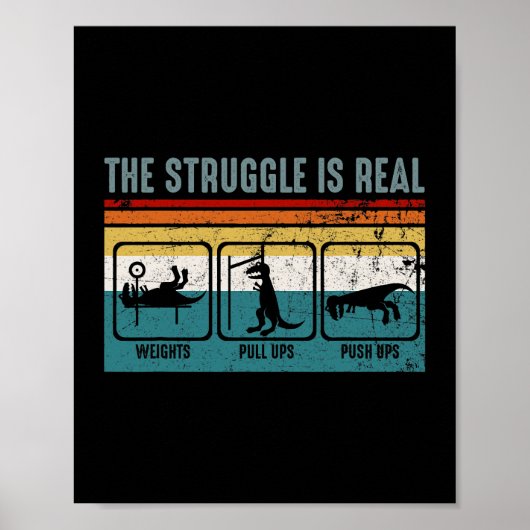 その闘争は恐竜実在のフィットネス ポスター (正面)