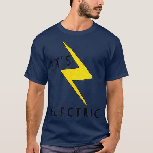 その電気おもしろい稲妻ボルト Tシャツ (正面)