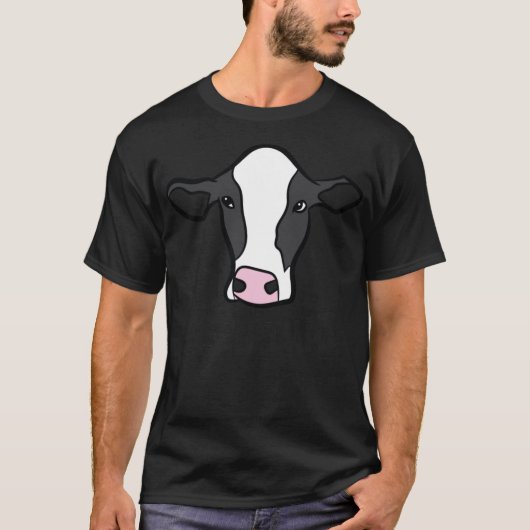 その面白い牛を群れさせる酪農家は面白い Tシャツ (正面)