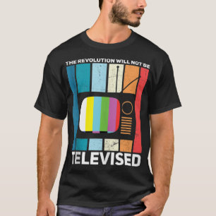 その革命はテレビで黒Lで放映されない Tシャツ