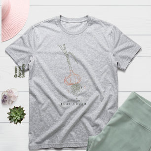 その音Tシャツ   ニンニクの収穫ボタニカル トライブレンドＴシャツ
