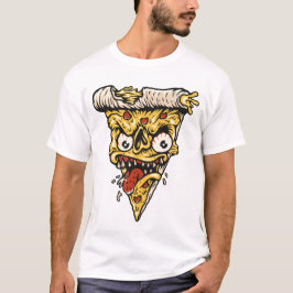 その食べピザステッカー – おもしろいグルメVibes Tシャツ