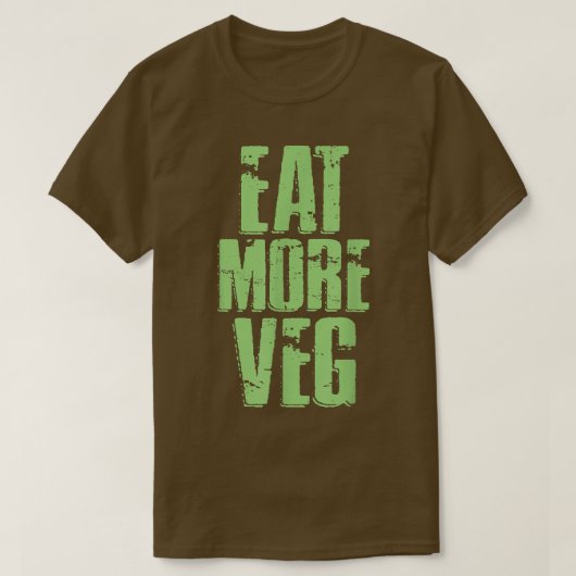 その食べ他のベグ動揺してカッコいいベジタリアン Tシャツ (デザイン正面)