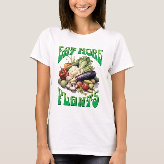 その食べ他の植物のベジタリアン Tシャツ (正面)